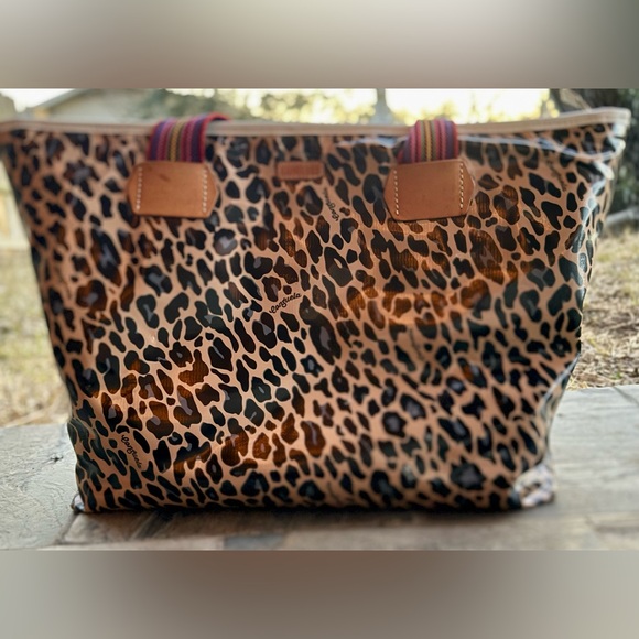 Consuela Handbags - Consuela Blue Jag Zipper Tote | Leopard Print Travel & Beach Bag | Retired